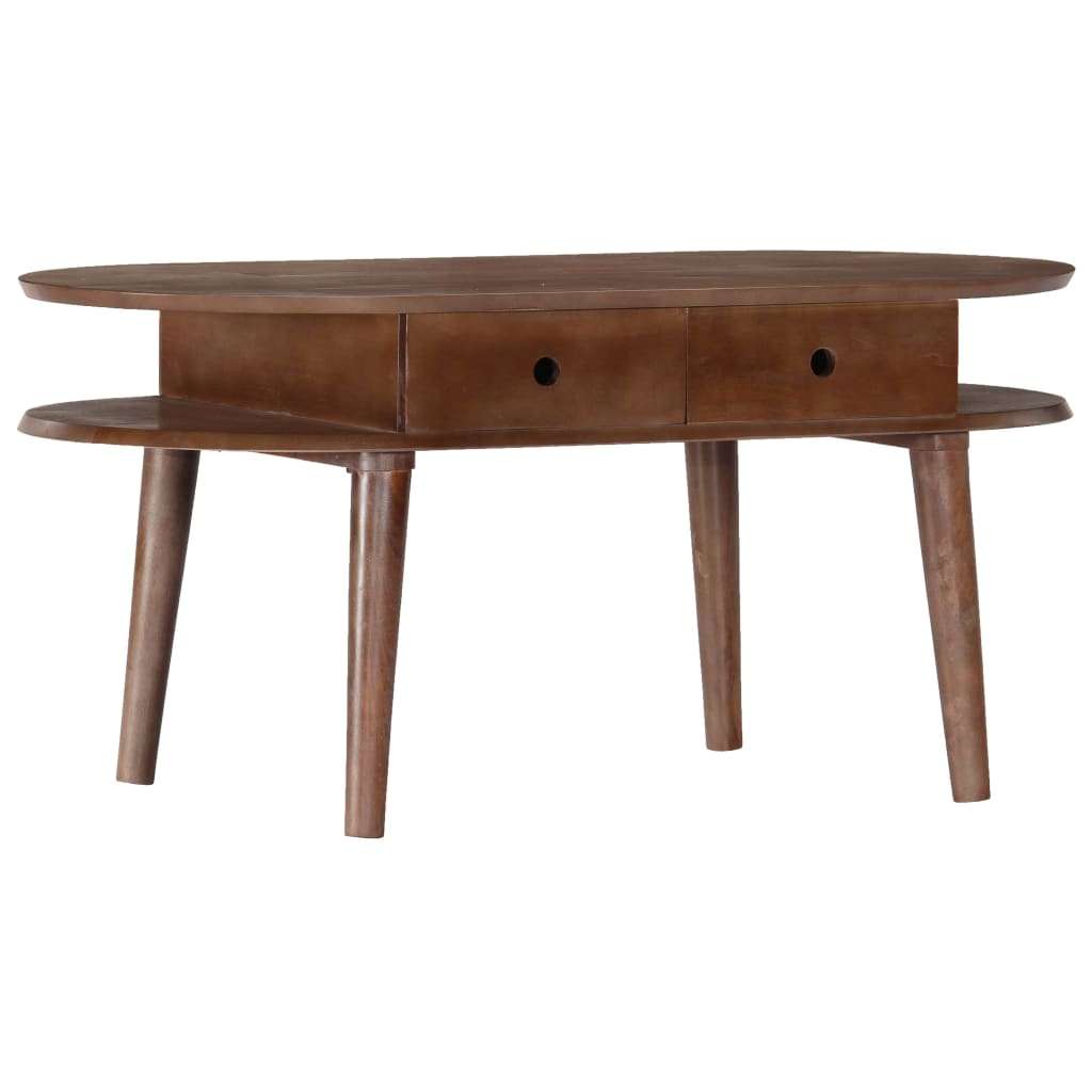 Mesa de centro de madera maciza de acacia 100x50x46 cm