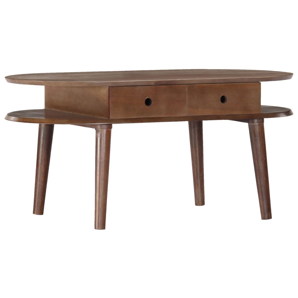 Mesa de centro de madera maciza de acacia 100x50x46 cm