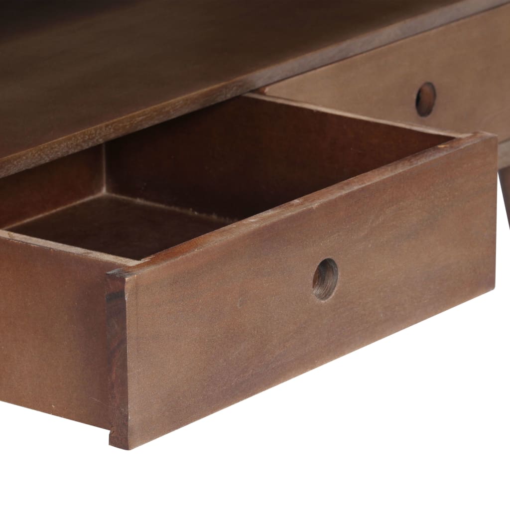Mueble para TV de madera maciza de acacia 110x35x50 cm