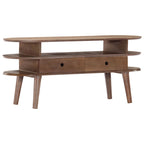 Mueble para TV de madera maciza de acacia 110x35x50 cm