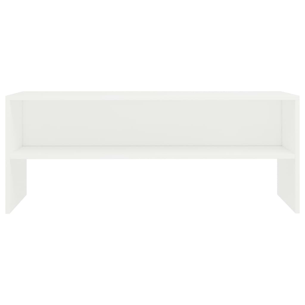Mueble para TV madera contrachapada blanco 100x40x40 cm