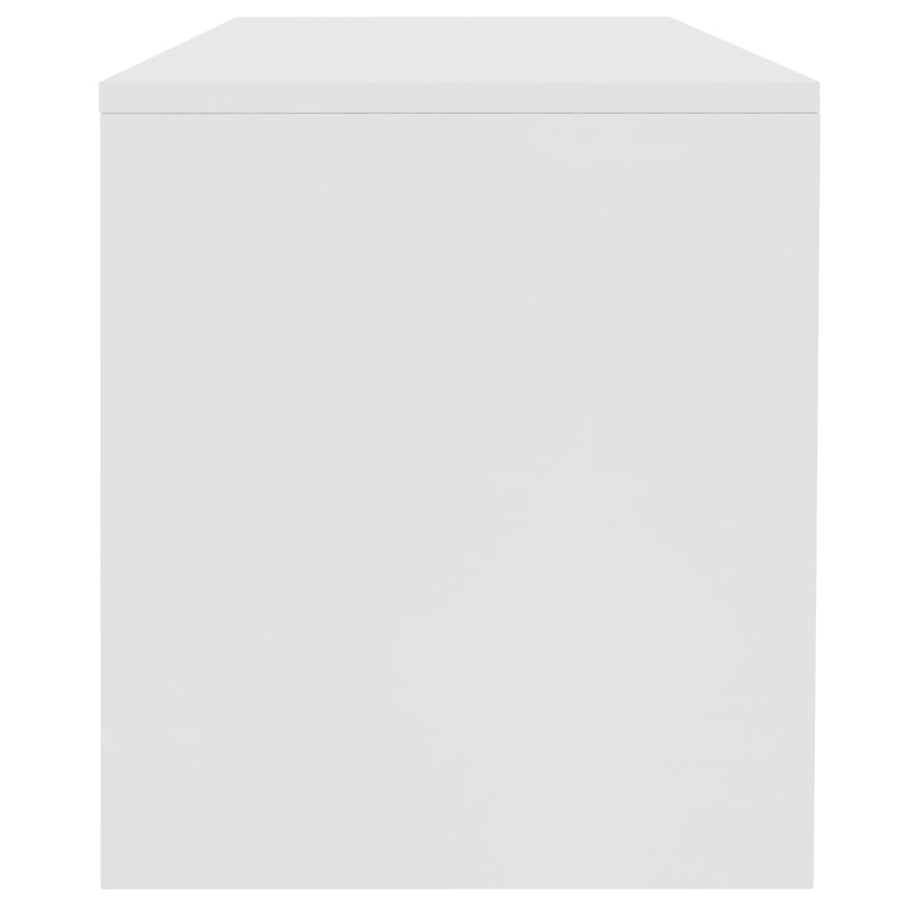 Mesa de centro de madera contrachapada blanco 100x40x40 cm