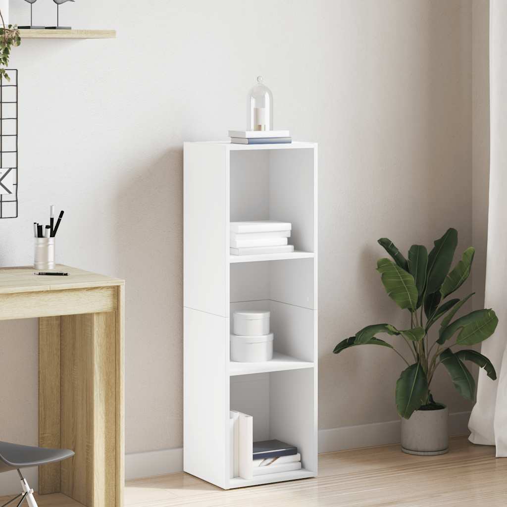 Estantería de 5 niveles madera contrachapada blanca 40x24x175cm