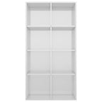 Estantería/Aparador contrachapada blanco brillo 66x30x130 cm