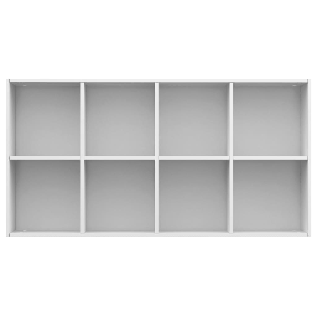 Estantería/Aparador contrachapada blanco brillo 66x30x130 cm