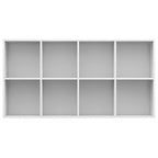Estantería/Aparador contrachapada blanco brillo 66x30x130 cm