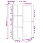 Estantería/Aparador madera contrachapada blanco 50x25x80 cm