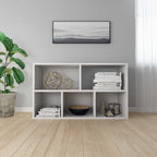 Estantería/Aparador madera contrachapada blanco 50x25x80 cm