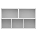 Estantería/Aparador madera contrachapada blanco 50x25x80 cm