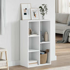 Estantería/Aparador madera contrachapada blanco 50x25x80 cm