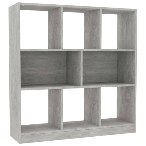 Concrete Gray Plywood Bookcase 97.5x29.5x100cm