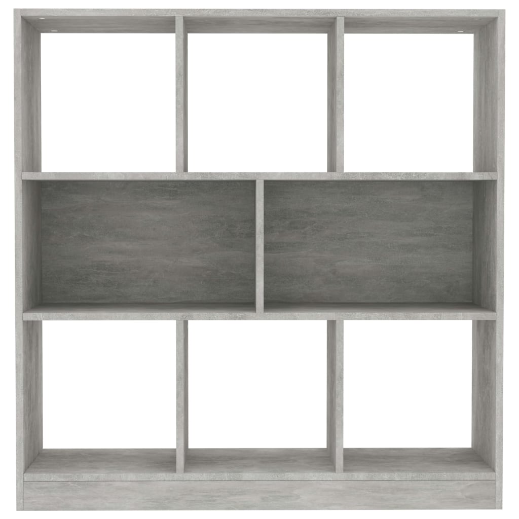 Estantería librería contrachapada gris hormigón 97,5x29,5x100cm