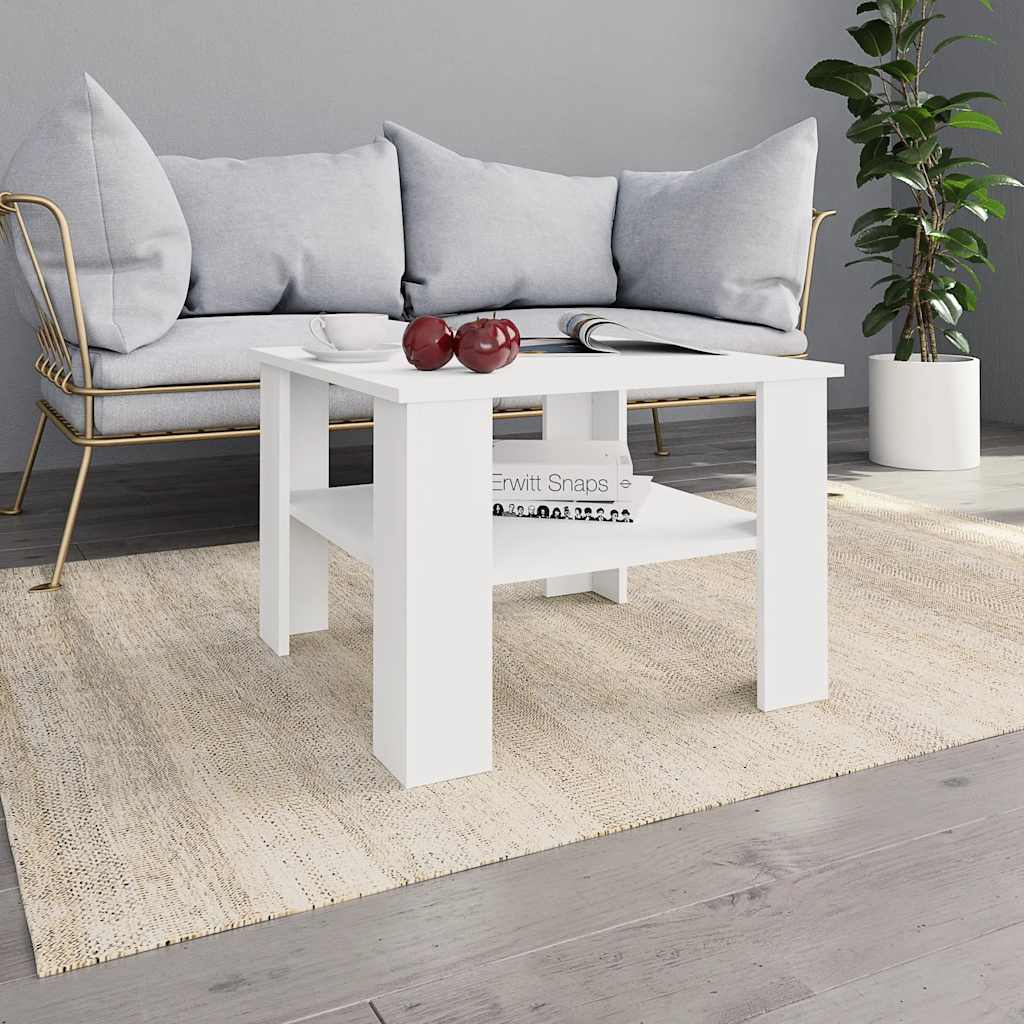 Mesa de centro de madera contrachapada gris Sonoma 60x60x42 cm