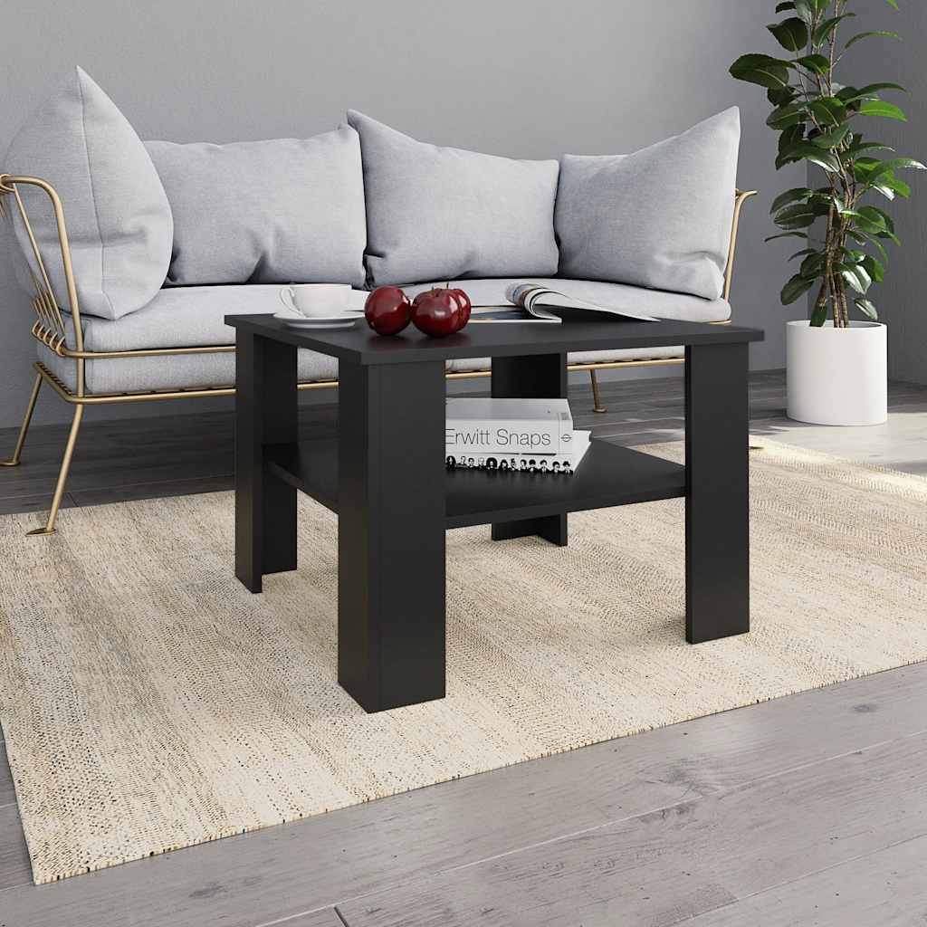 Mesa de centro de madera contrachapada gris Sonoma 60x60x42 cm
