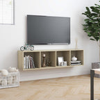 Estantería/mueble de TV roble Sonoma 143x30x36 cm