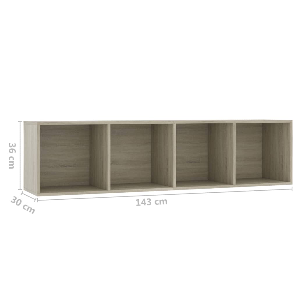 Estantería/mueble de TV roble Sonoma 143x30x36 cm
