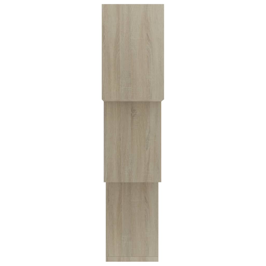 Estante de pared de cubo contrachapada color roble 68x15x68cm