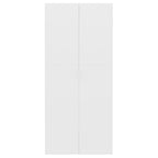 Zapatero de madera contrachapada blanco 80x35,5x180 cm