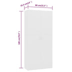 Zapatero de madera contrachapada blanco 80x35,5x180 cm