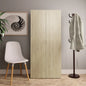 Zapatero de madera contrachapada blanco 80x35,5x180 cm