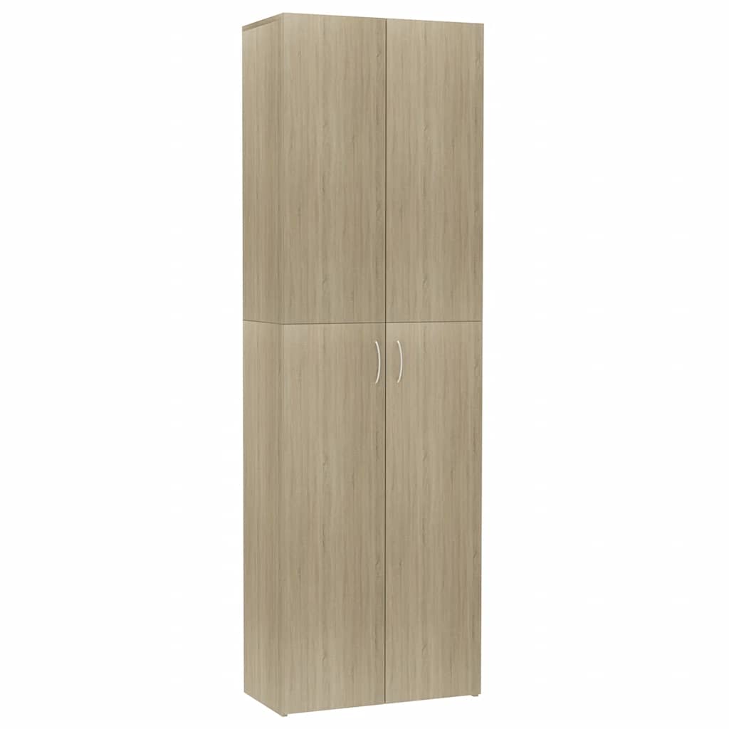 Armario de oficina contrachapado color roble 60x32x190 cm