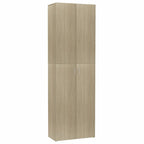 Armario de oficina contrachapado color roble 60x32x190 cm