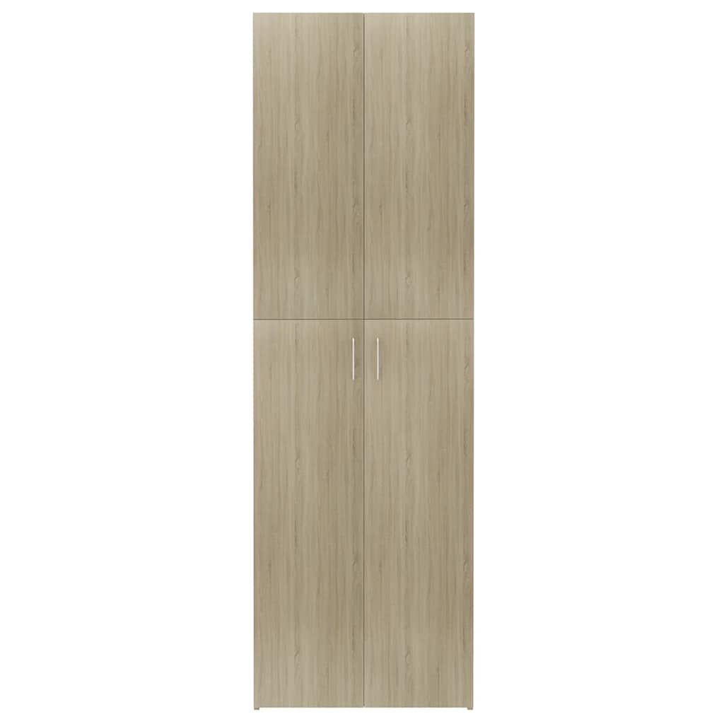 Armario de oficina contrachapado color roble 60x32x190 cm