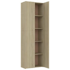 Armario de oficina contrachapado color roble 60x32x190 cm