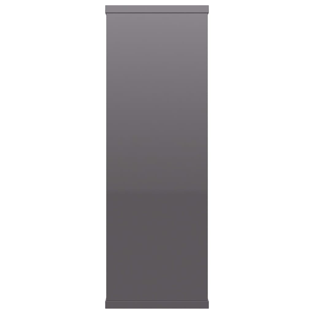 Estantes de pared contrachapada gris brillante 104x20x58,5 cm