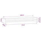 Soporte para pantalla madera contrachapada blanco 100x24x13 cm