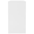 Escritorio de madera contrachapada blanco 90x40x72 cm