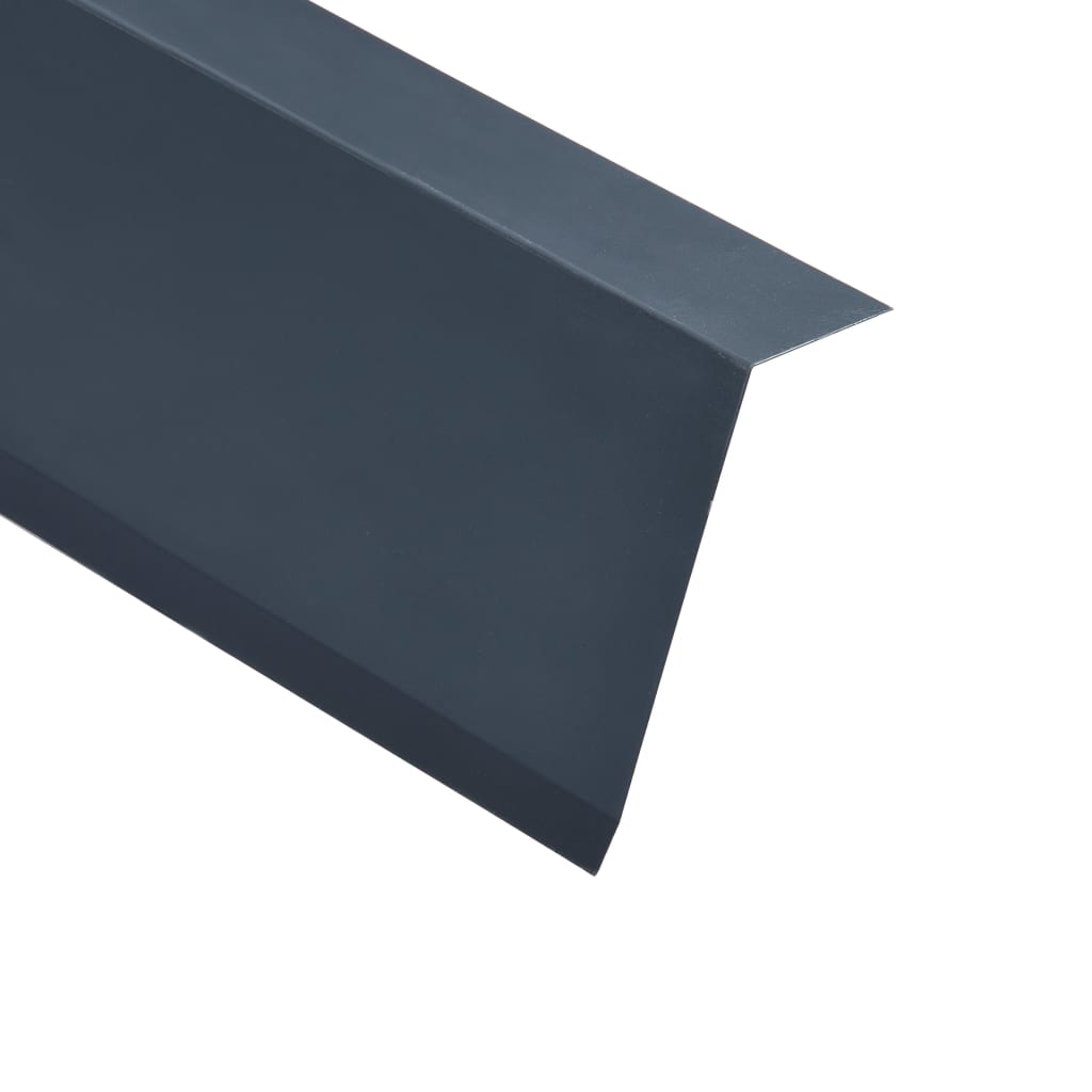 Perfiles de borde tejado en L 5 uds aluminio antracita 170 cm