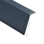 Perfiles de borde tejado en L 5 uds aluminio antracita 170 cm