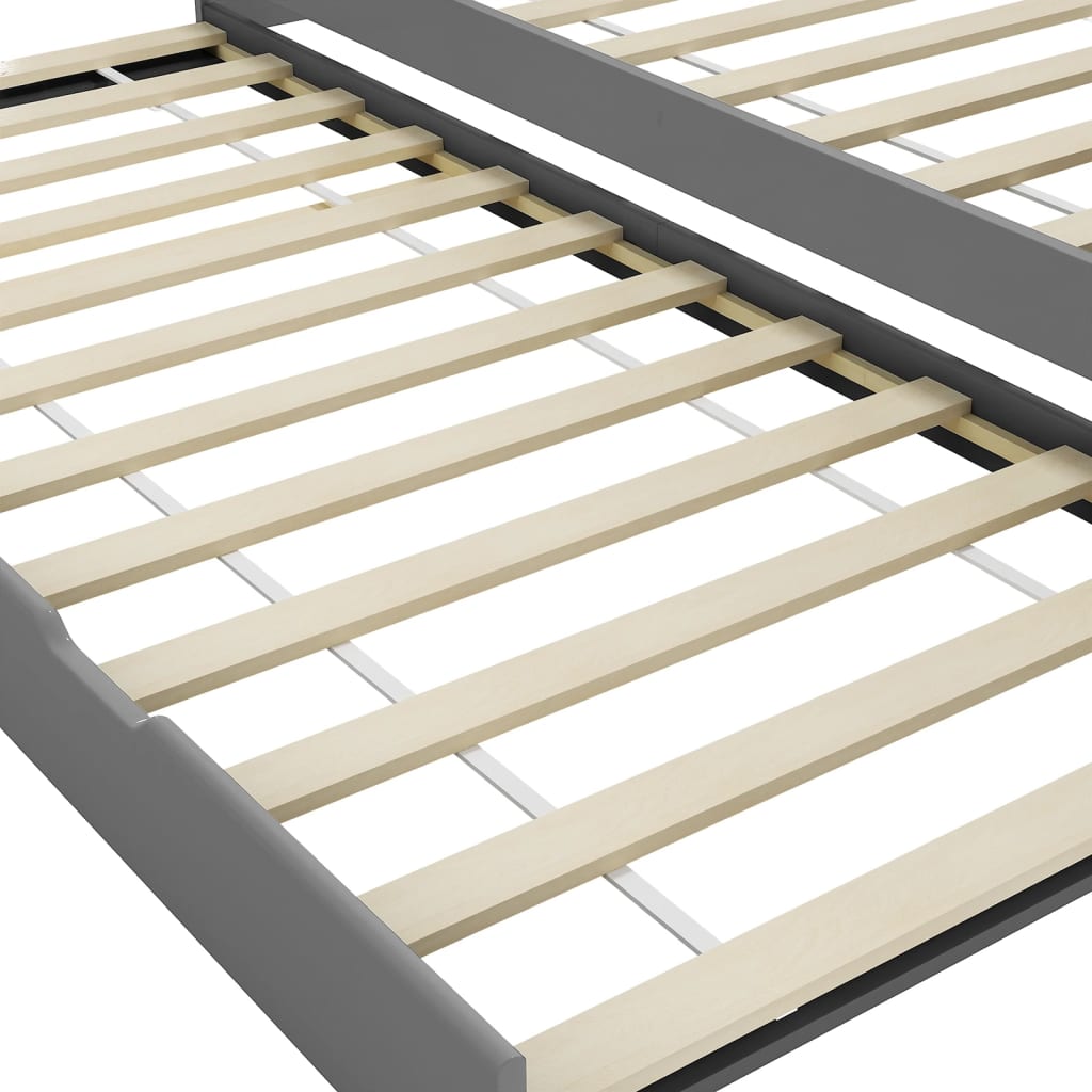 Estructura de sofá cama extraíble sin colchón gris 90x200cm