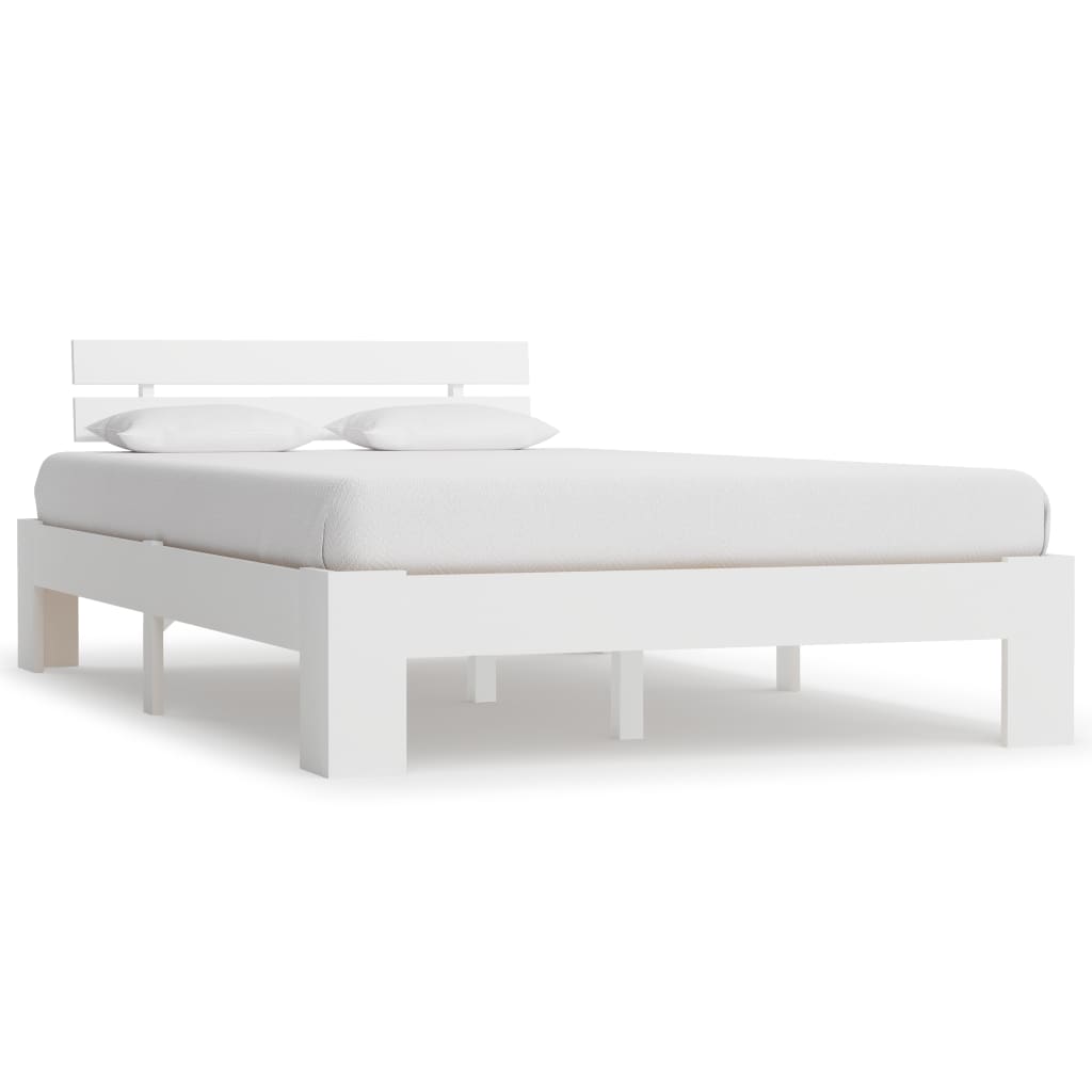 Cama sin colchón madera maciza de pino blanca 180x200 cm