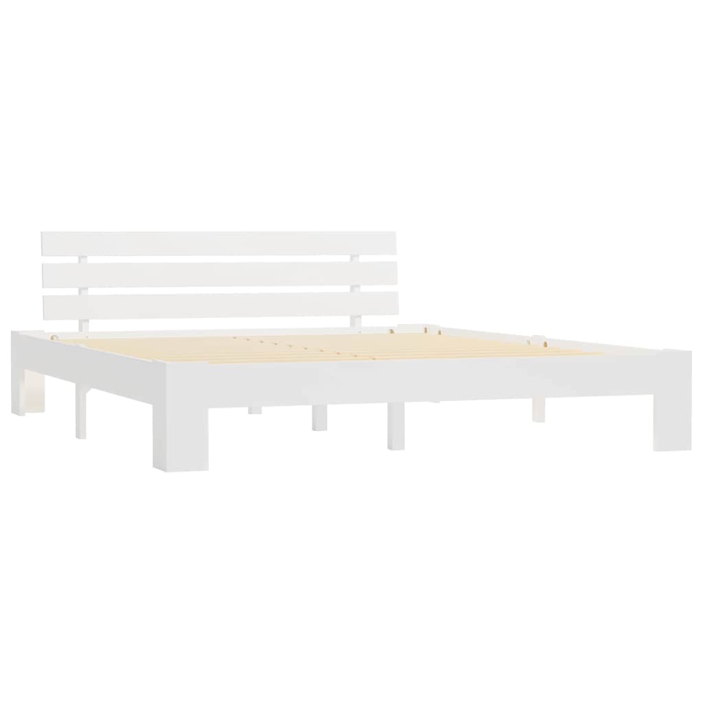 Cama sin colchón madera maciza de pino blanca 180x200 cm