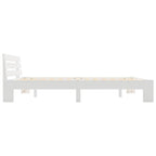 Cama sin colchón madera maciza de pino blanca 180x200 cm