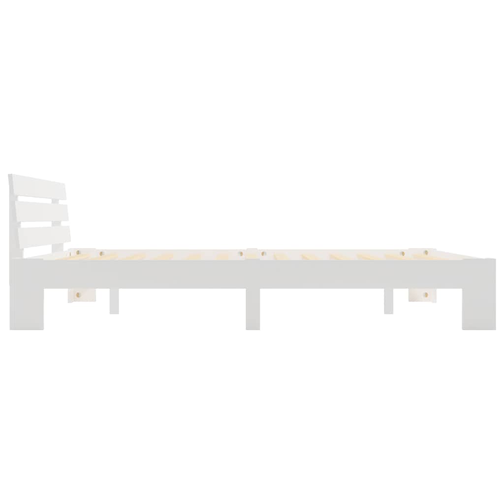Cama sin colchón madera maciza de pino blanca 180x200 cm