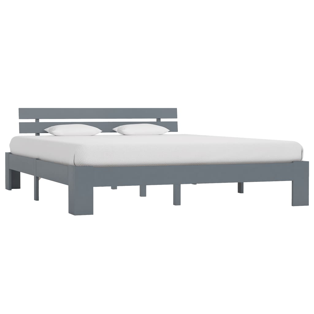 Cama sin colchón madera maciza de pino blanca 180x200 cm
