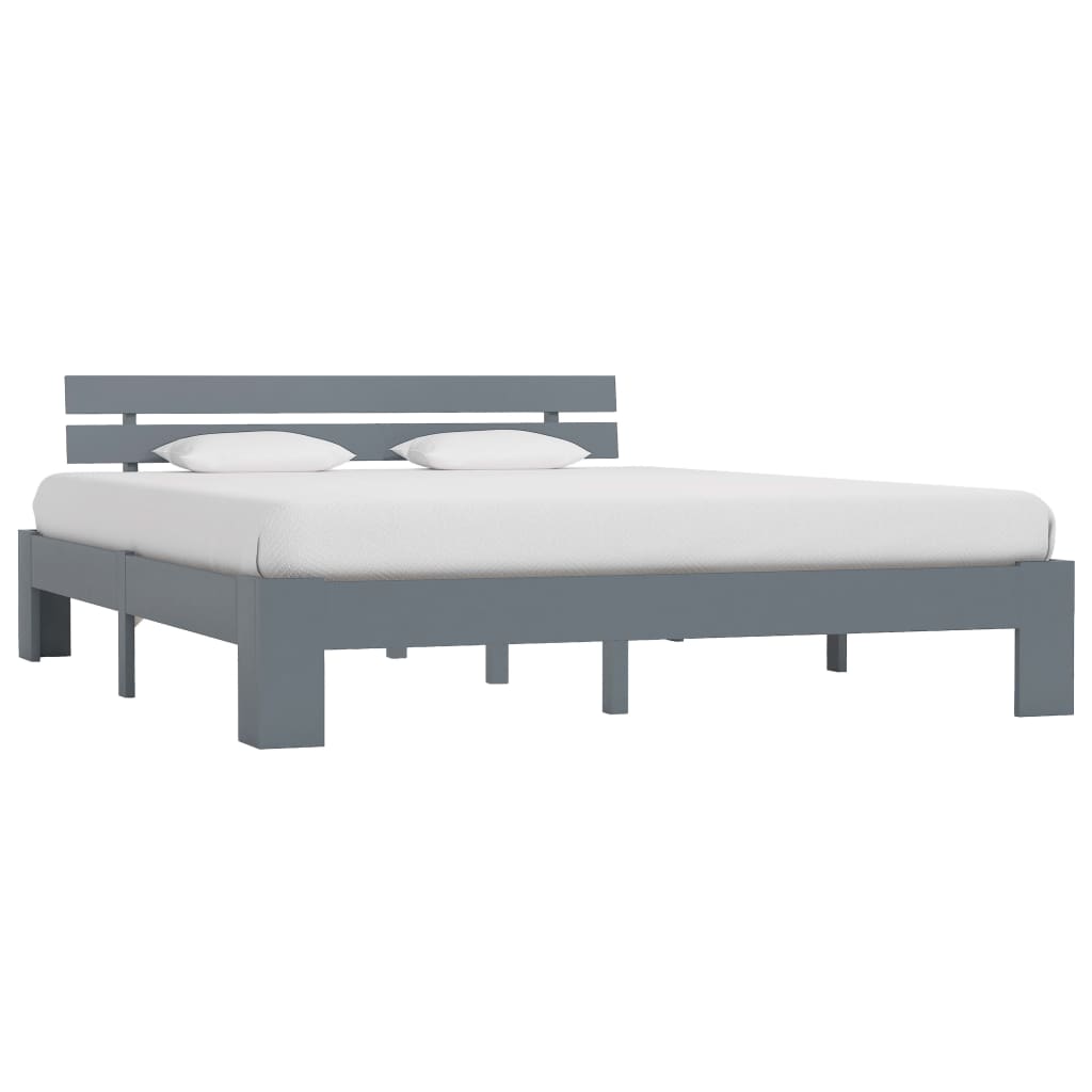 Cama sin colchón madera maciza de pino blanca 180x200 cm