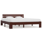 Estructura cama sin colchón madera pino marrón oscuro 180x200 cm