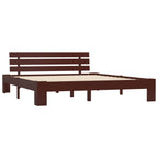 Estructura cama sin colchón madera pino marrón oscuro 180x200 cm