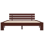 Estructura cama sin colchón madera pino marrón oscuro 180x200 cm