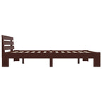 Estructura cama sin colchón madera pino marrón oscuro 180x200 cm