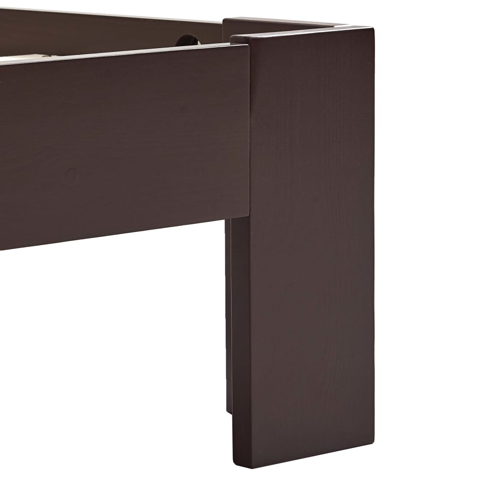 Estructura cama sin colchón madera pino marrón oscuro 180x200 cm
