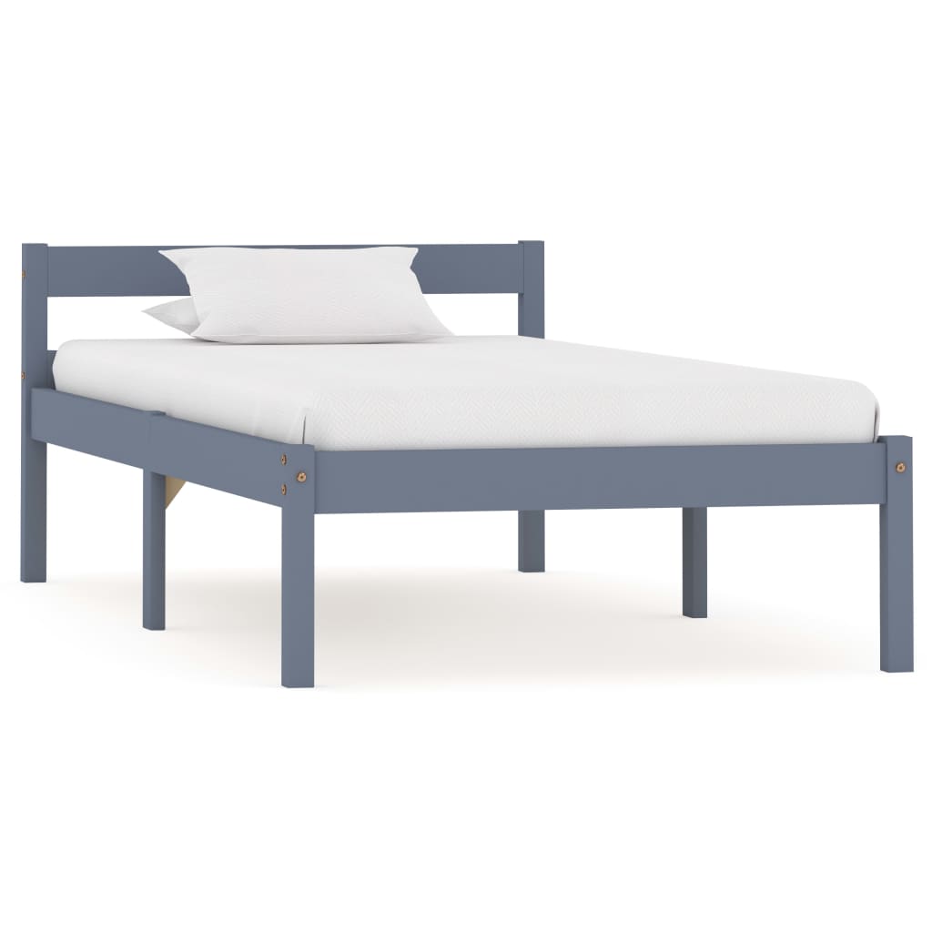 Cama sin colchón madera maciza de pino blanca 180x200 cm