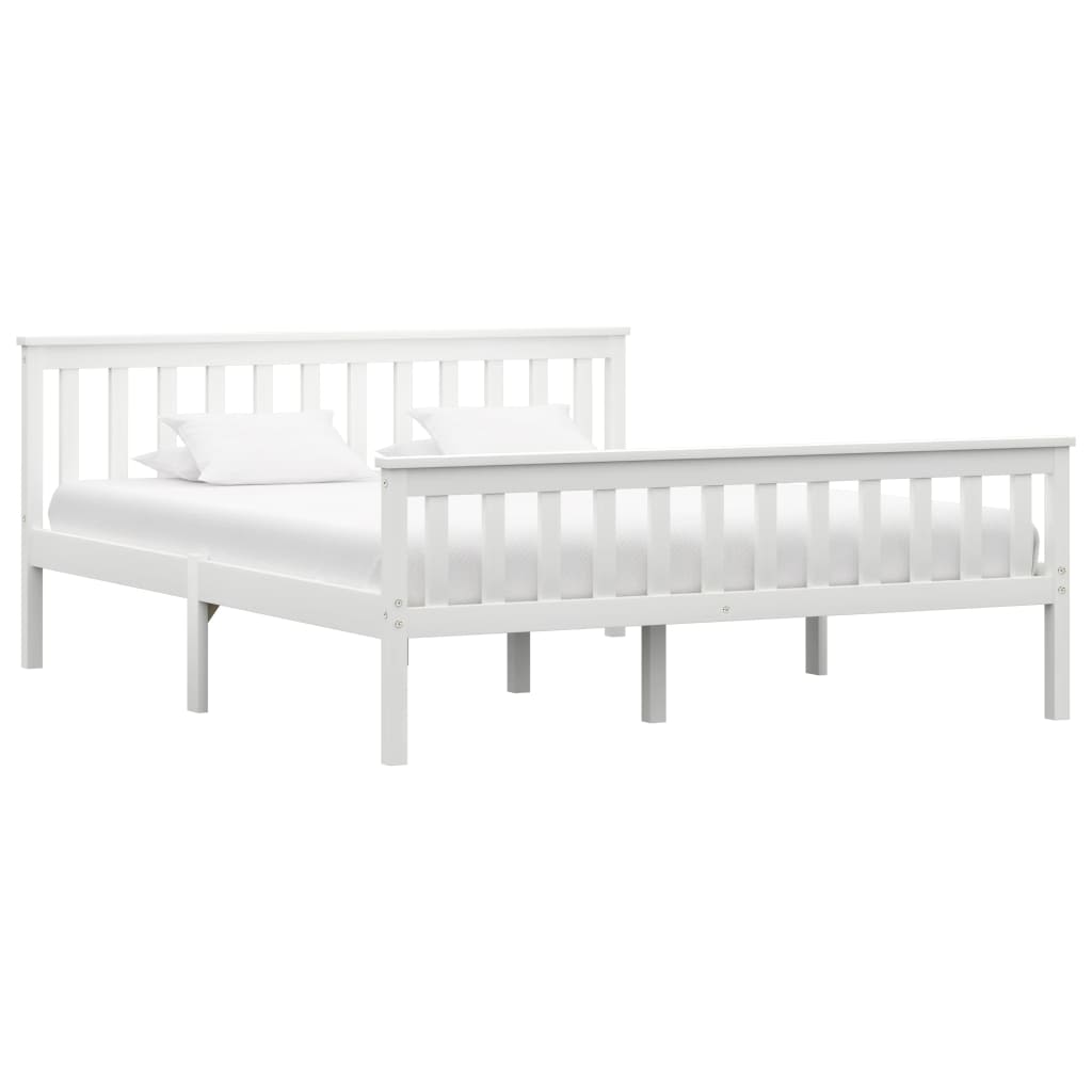 Estructura cama sin colchón madera pino marrón oscuro 160x200cm