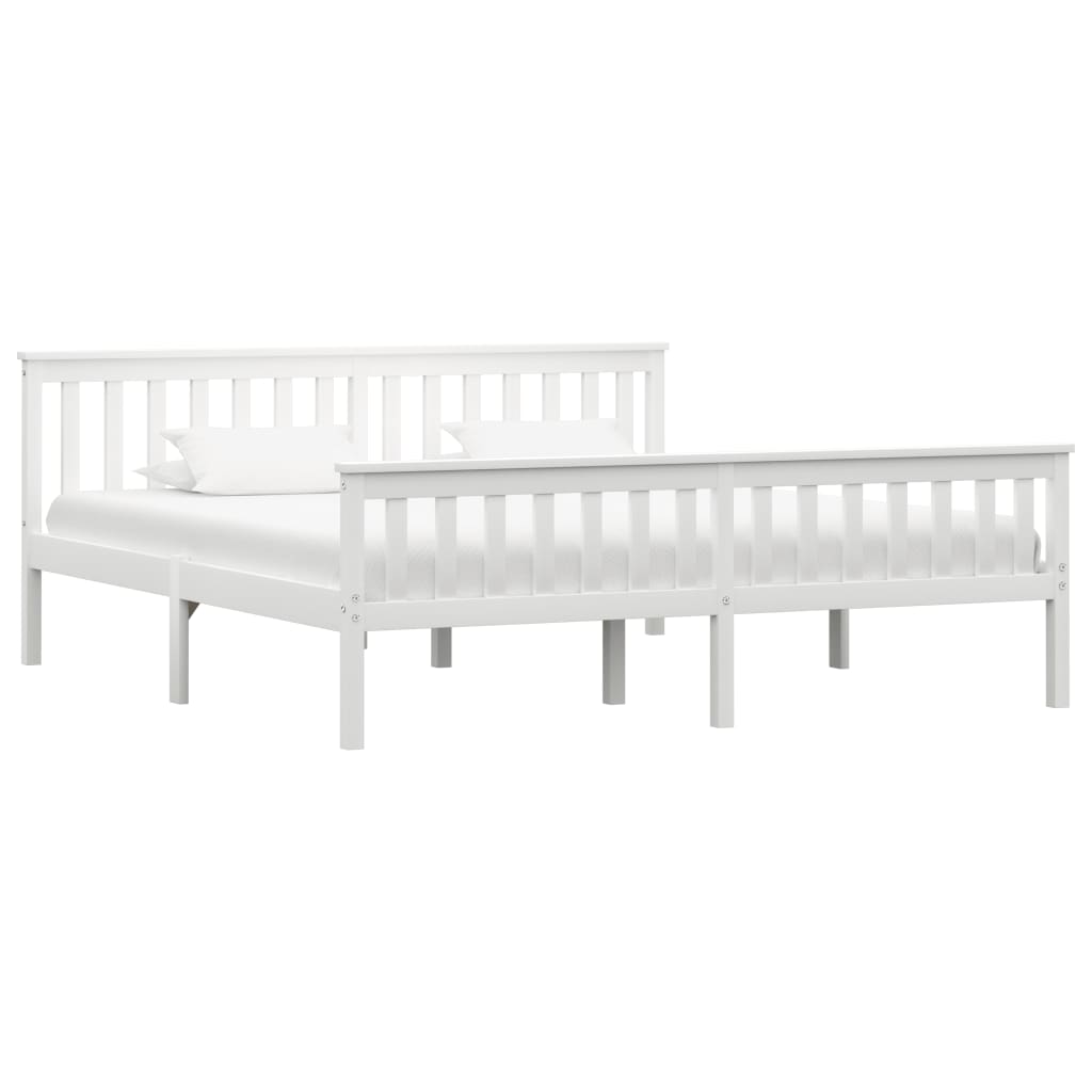 Estructura cama sin colchón madera pino marrón oscuro 160x200cm