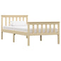 Estrutura de cama sem colchão madeira de pinho castanho escuro 160x200cm