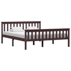 Estructura cama sin colchón madera pino marrón oscuro 160x200cm